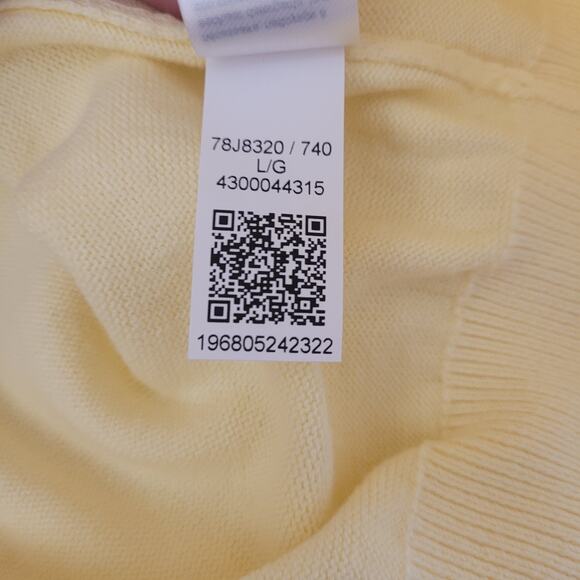 Tommy Hilfiger Men’s Cotton Yellow Crewneck Sweater Size Large Preppy Style - Picture 8 of 8
